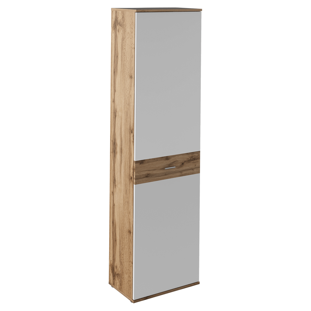 Pantofar CYRIL TIP 7, stejar wotan/alb, DTD laminat, 55x35x199 cm