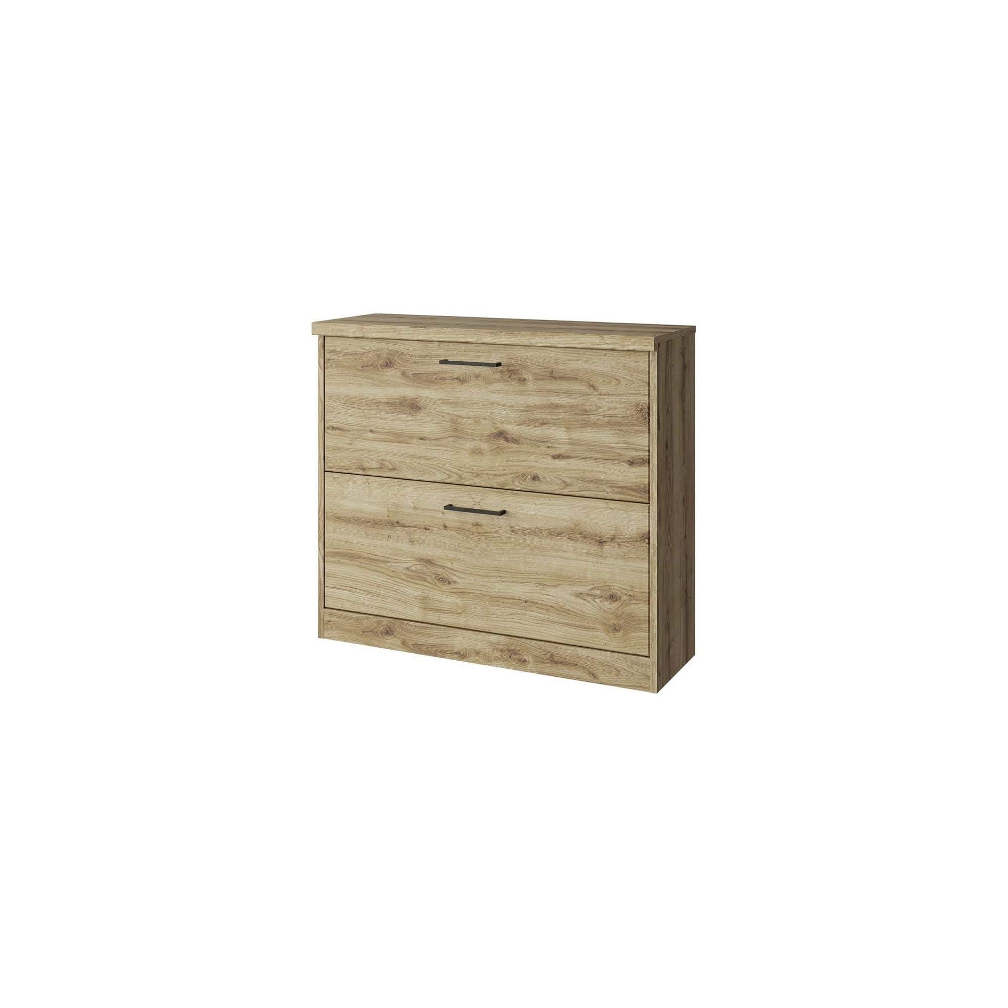Pantofar DOORSET, stejar navarra, PAL laminat, 90x31x81 cm