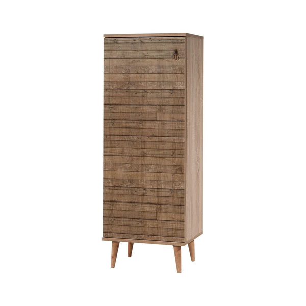 Pantofar FILINTA- 728, stejar, PAL melaminat/lemn 50x38x135 cm