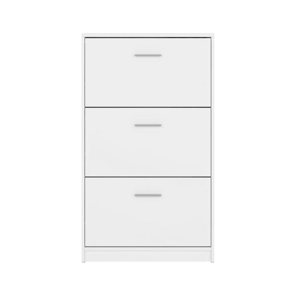Pantofar NEPO PLUS, alb, PAL laminat, 70x18x121 cm