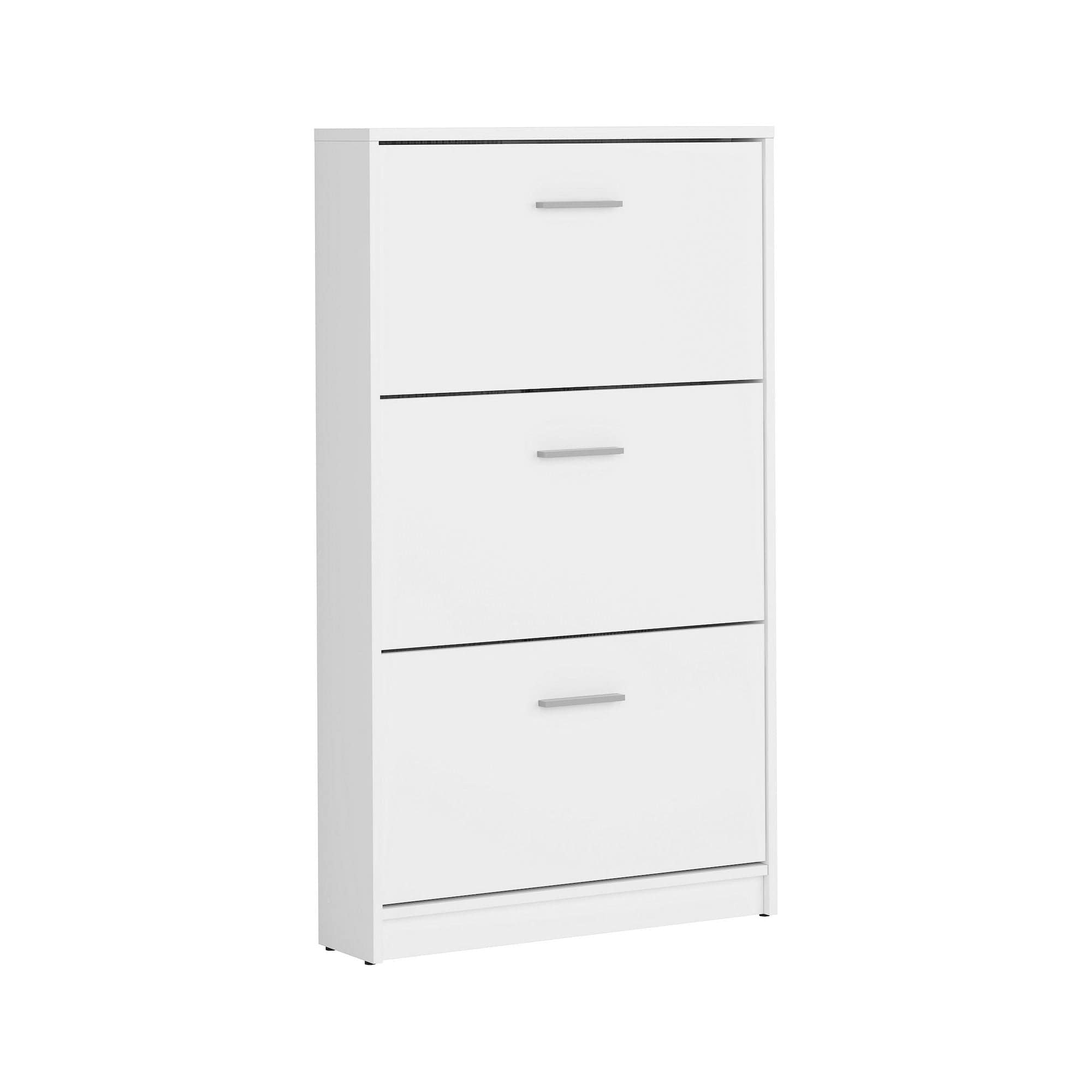 Pantofar NEPO PLUS, alb, PAL laminat, 70x18x121 cm