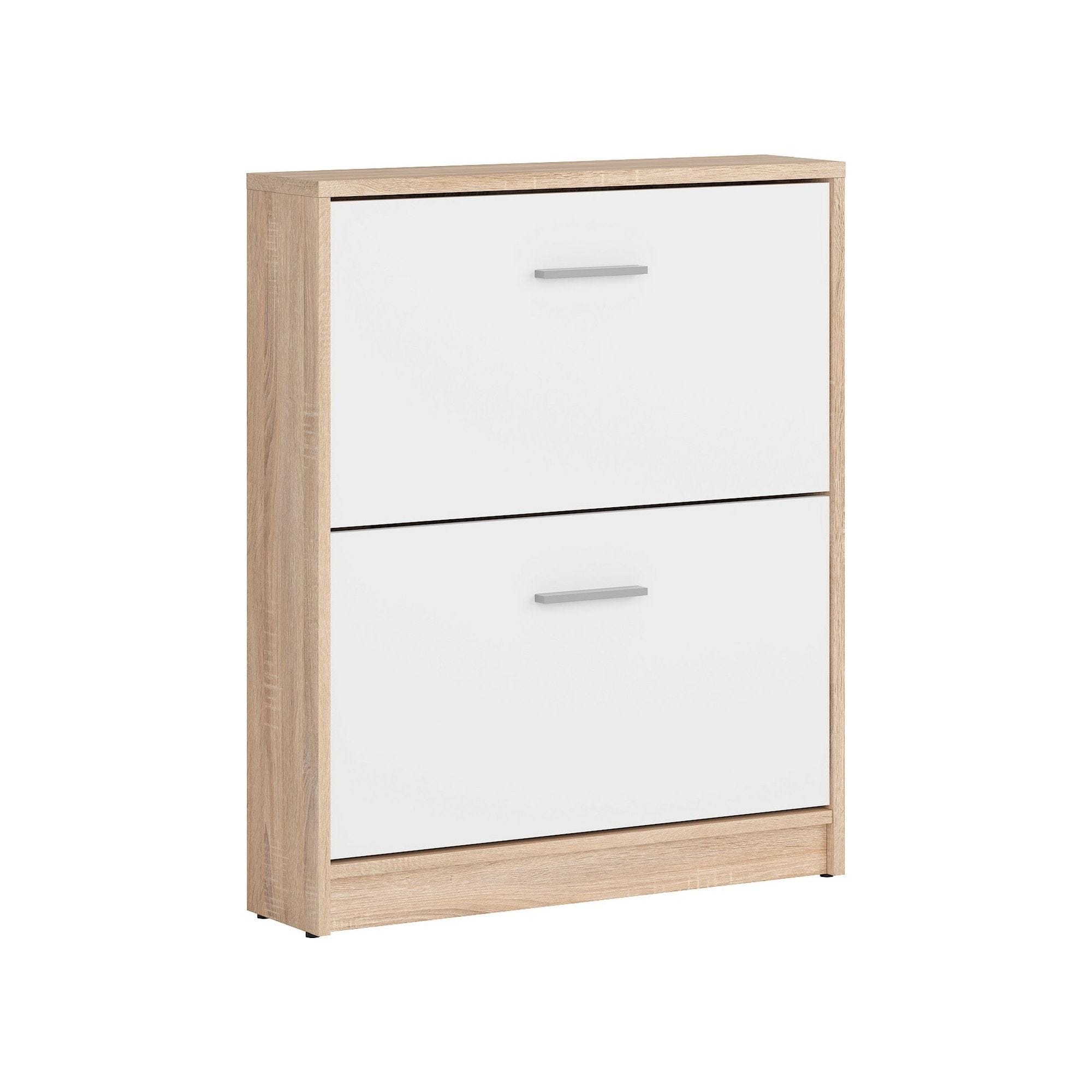 Pantofar NEPO PLUS, alb/stejar sonoma, PAL laminat, 70x28x84 cm