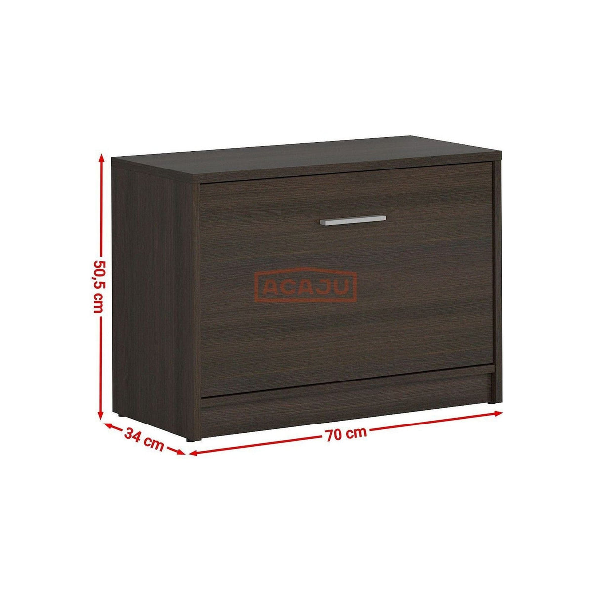 Pantofar NEPO PLUS, alb/stejar sonoma, PAL laminat, 70x34x51 cm