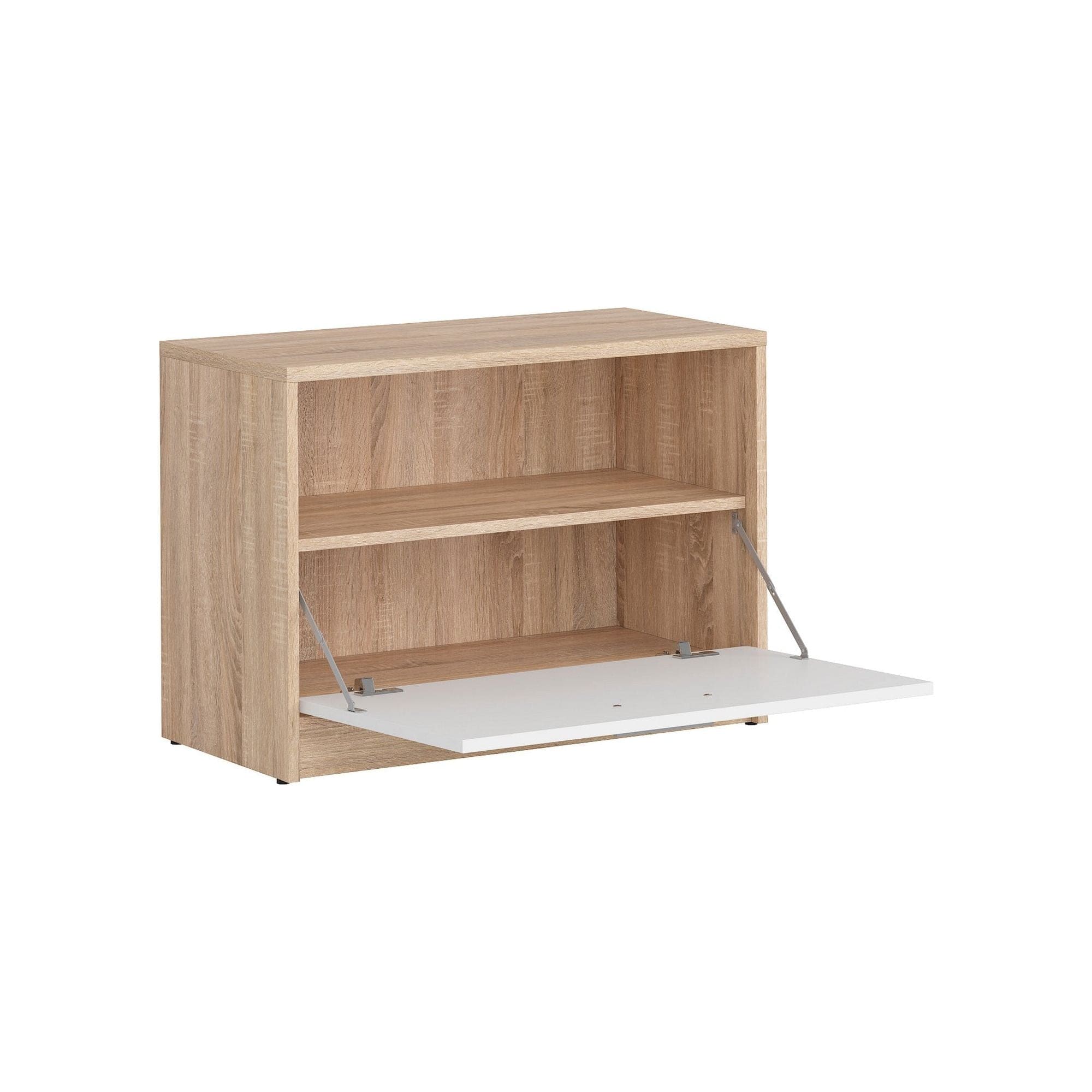 Pantofar NEPO PLUS, alb/stejar sonoma, PAL laminat, 70x34x51 cm