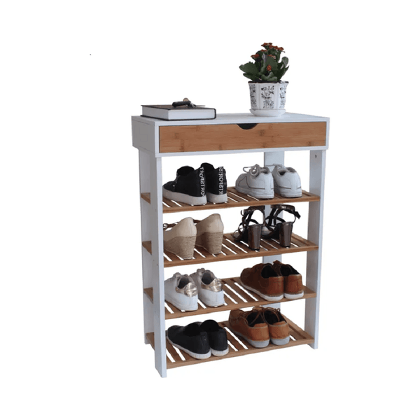 Pantofar NUGET TYP 1, alb/stejar, 60x29x84 cm