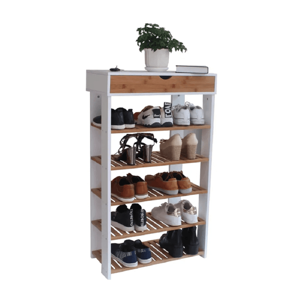 Pantofar NUGET TYP 2, alb/stejar, 60x29x101 cm