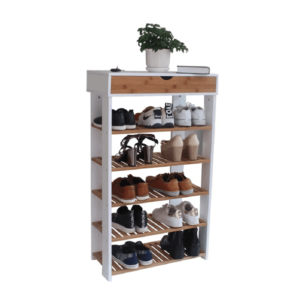 Pantofar NUGET TYP 2, alb/stejar, 60x29x101 cm