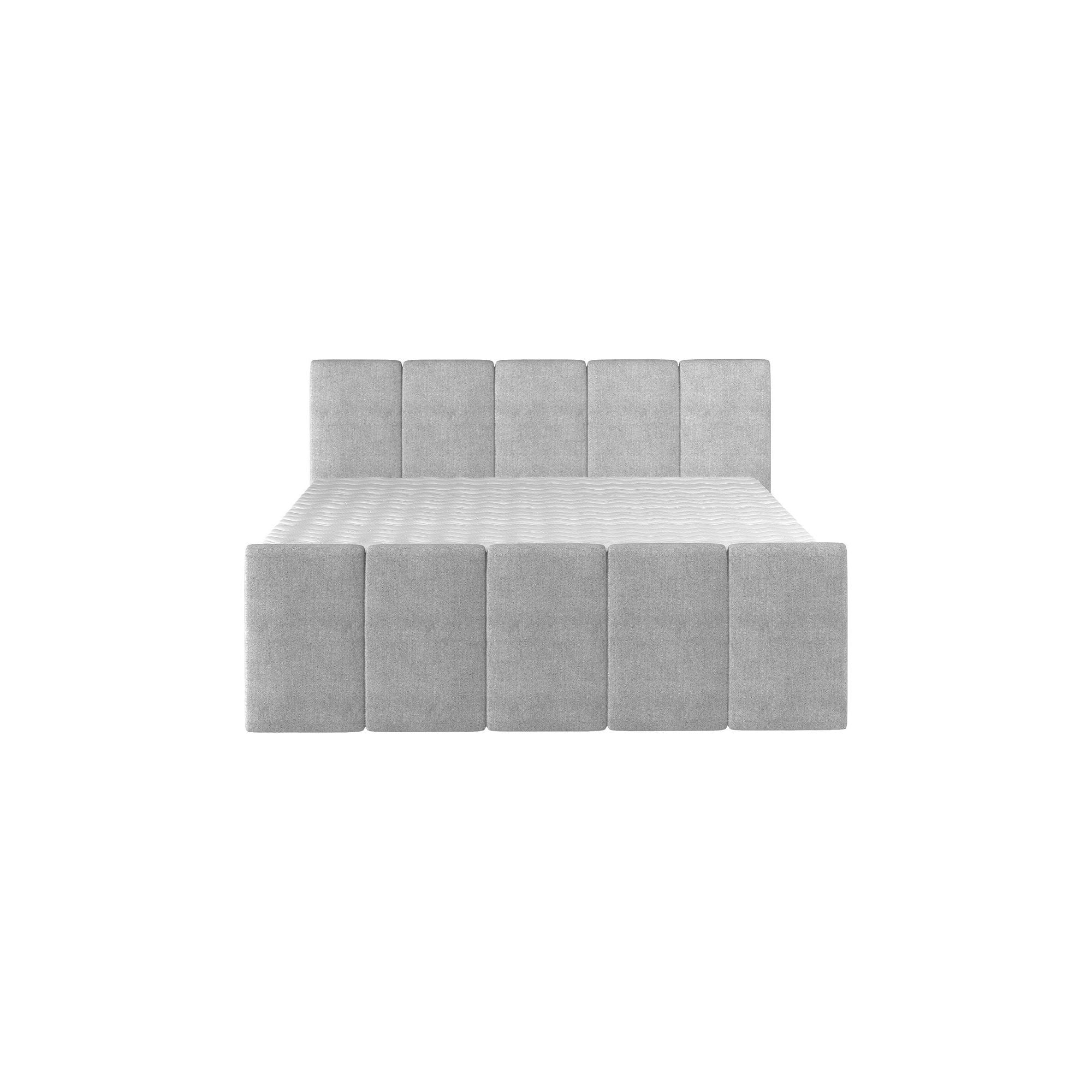 Pat boxspring FRESCO 160x200, personalizabil materiale gama Premium, cu saltele, topper si 2 lazi pentru depozitare