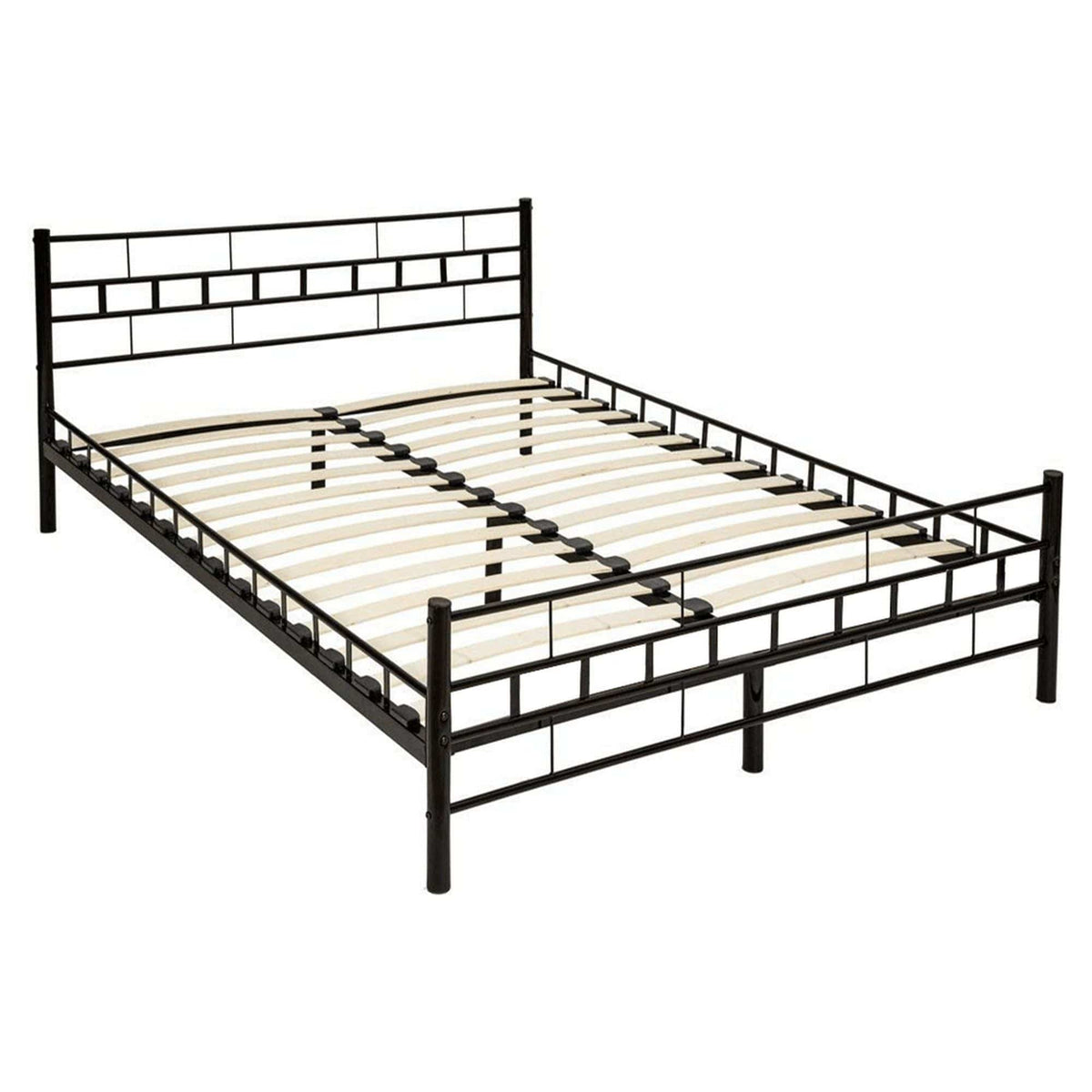 Pat TAJGI 180x200, negru, metal, cu somiera