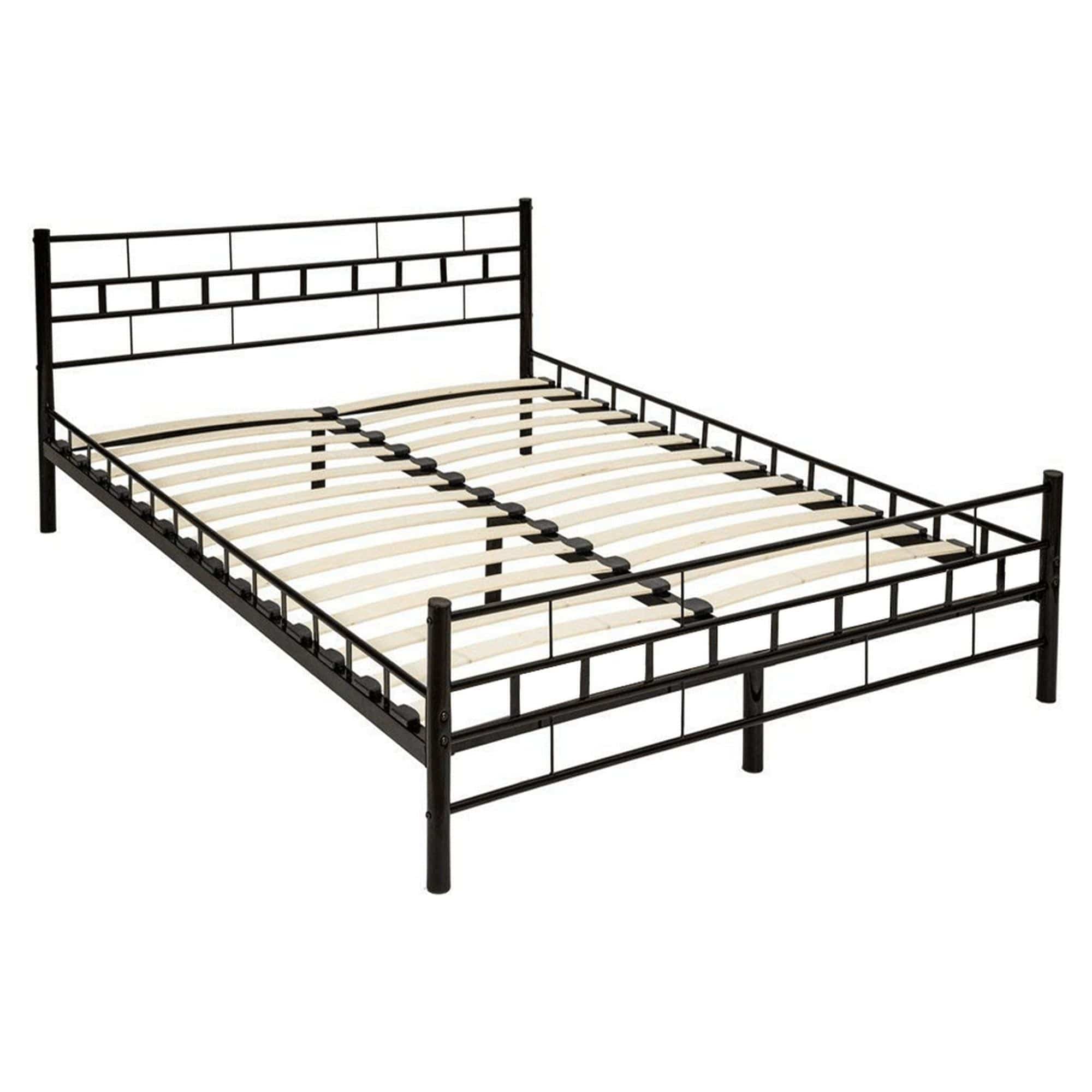 Pat TAJGI 180x200, negru, metal, cu somiera