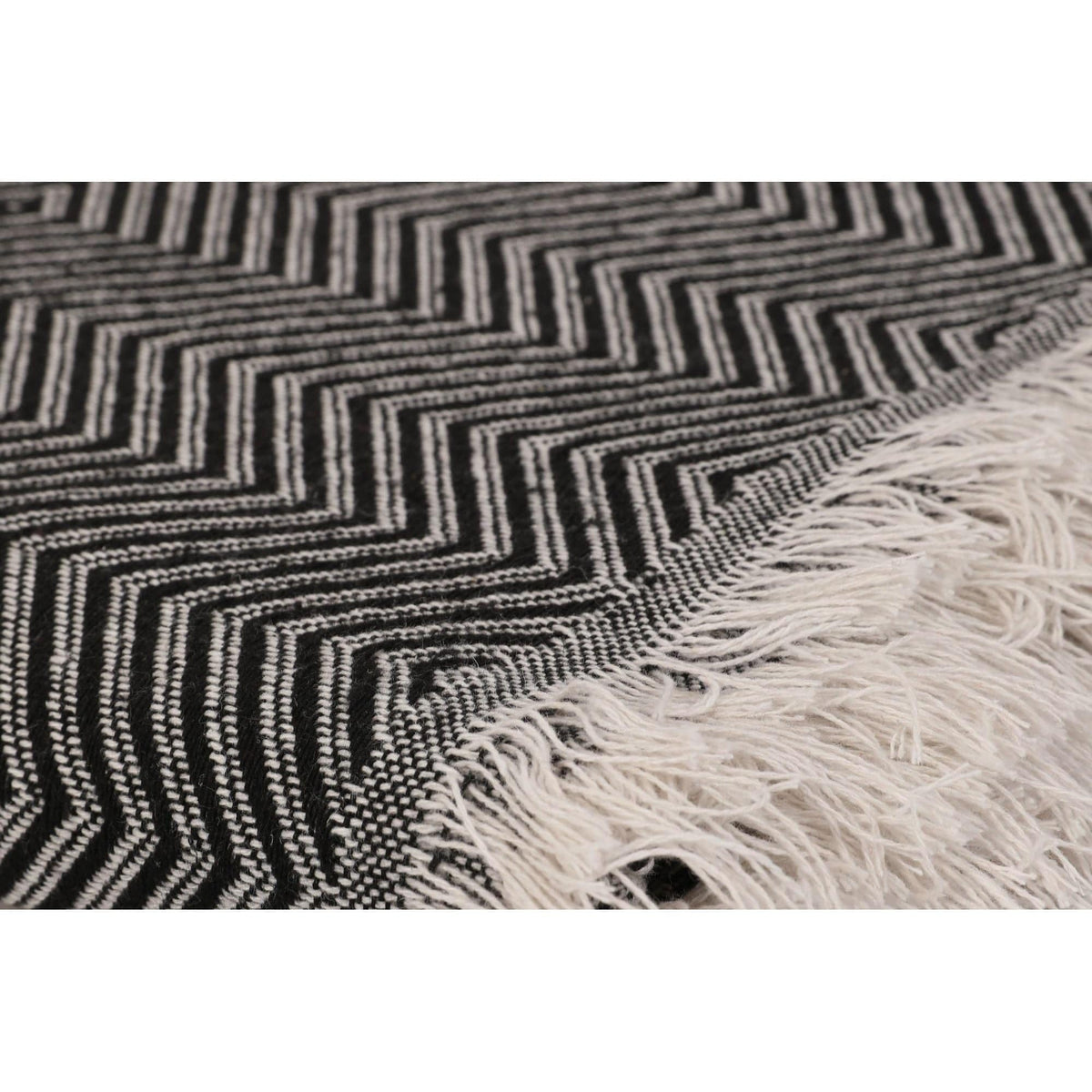 Patura ETNIK, negru, bumbac/poliester, 170x210 cm