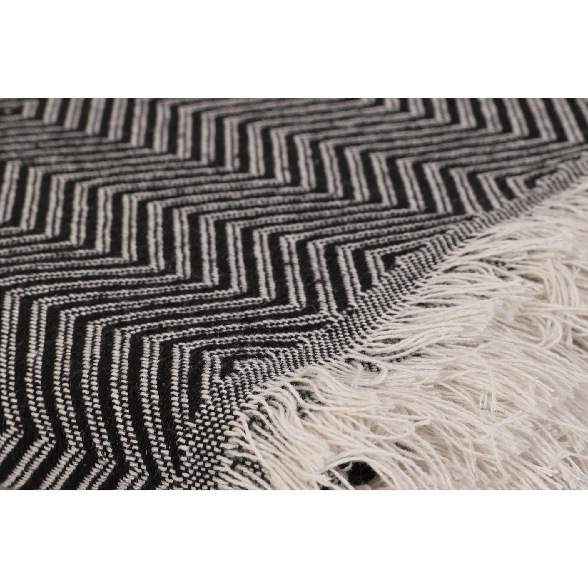 Patura ETNIK, negru, bumbac/poliester, 170x210 cm