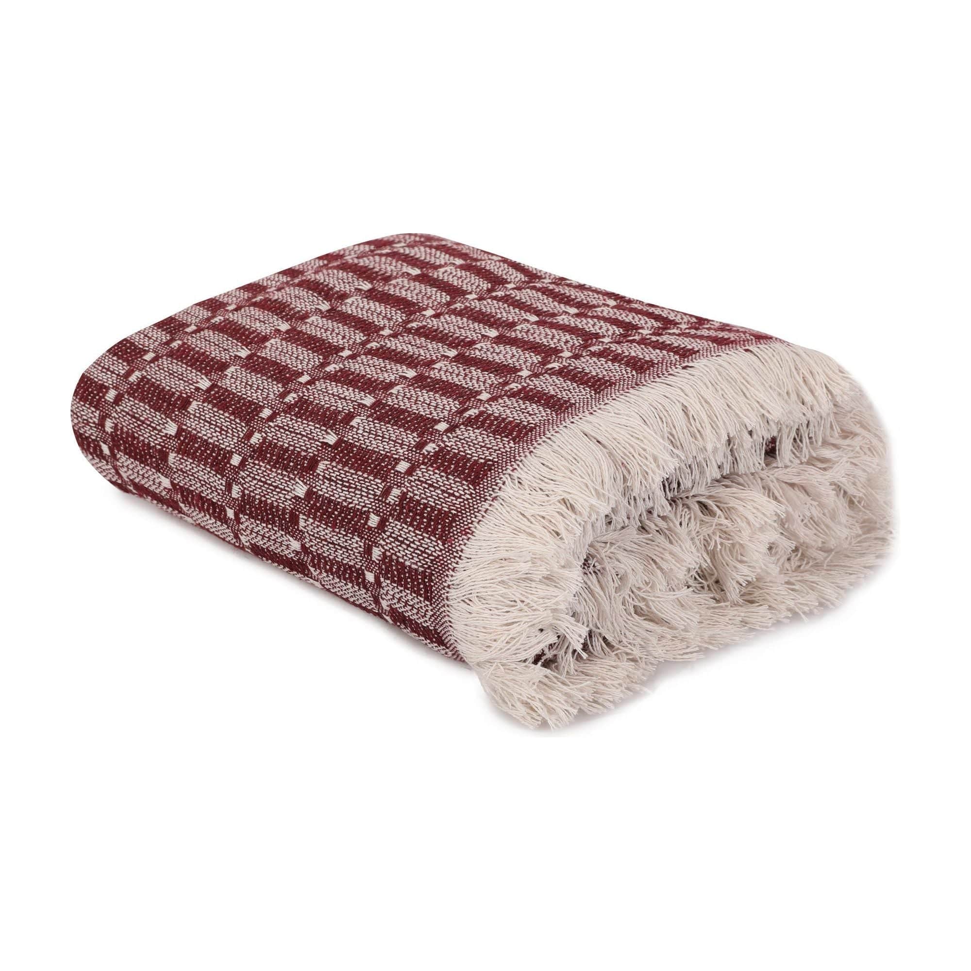 Patura VIZYON, rosu, bumbac/poliester, 170x210 cm