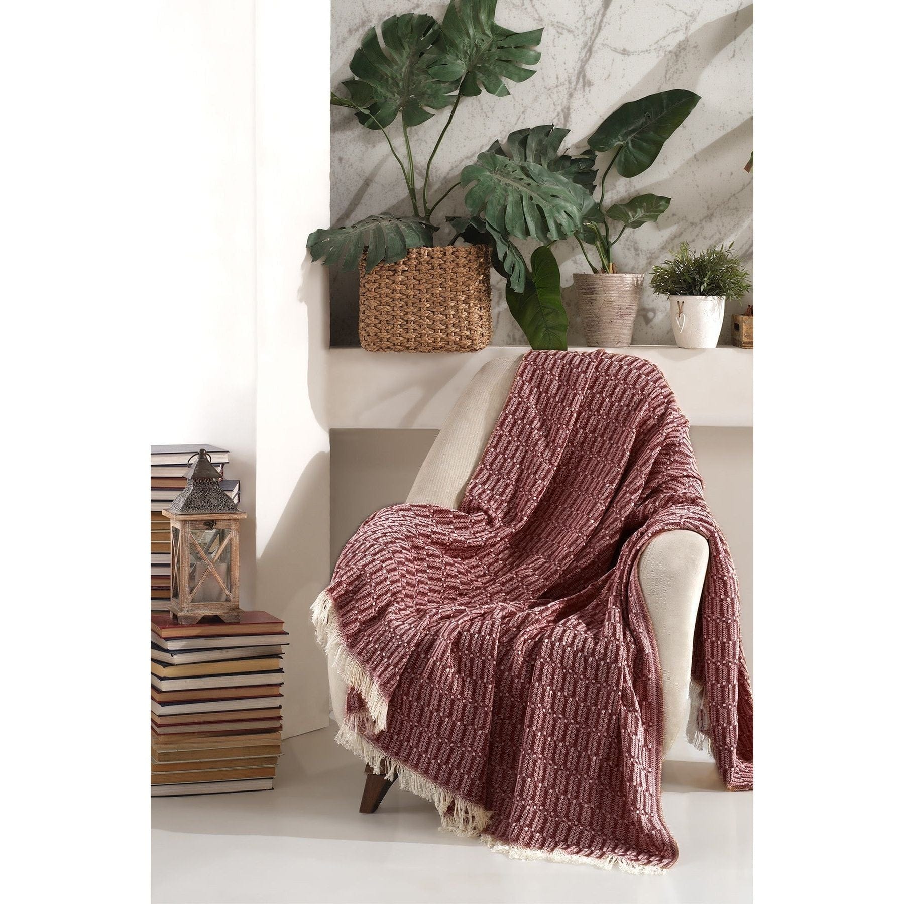 Patura VIZYON, rosu, bumbac/poliester, 170x210 cm