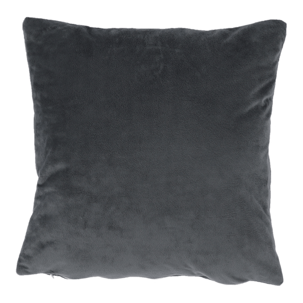 Perna ALITA TIPUL 8, gri inchis - Velvet 52, tesatura catifelata, cu husa detasabila, 45x45 cm