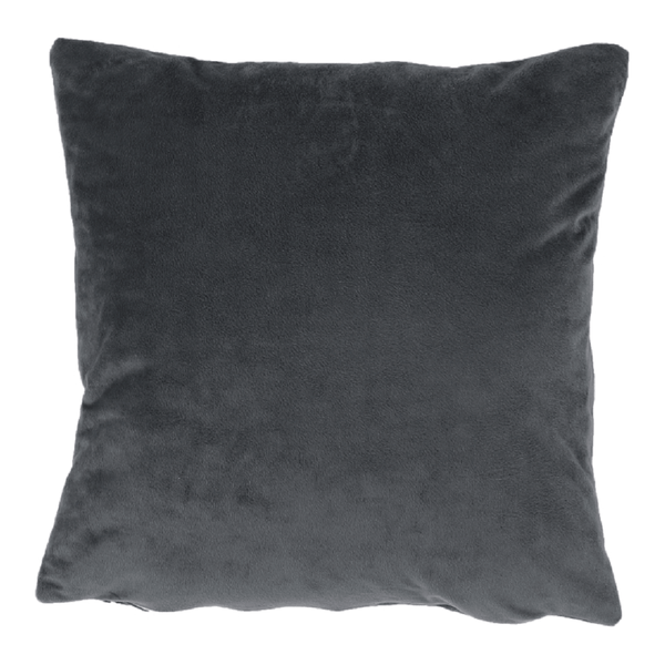 Perna OLAJA TIPUL 8, gri inchis - Velvet 52, tesatura catifelata, cu husa detasabila, 60x60 cm