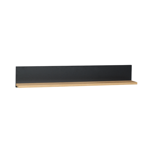 Polita SIRAN TYP 10, stejar lefkas/negru, DTD laminat, 120x18x20 cm