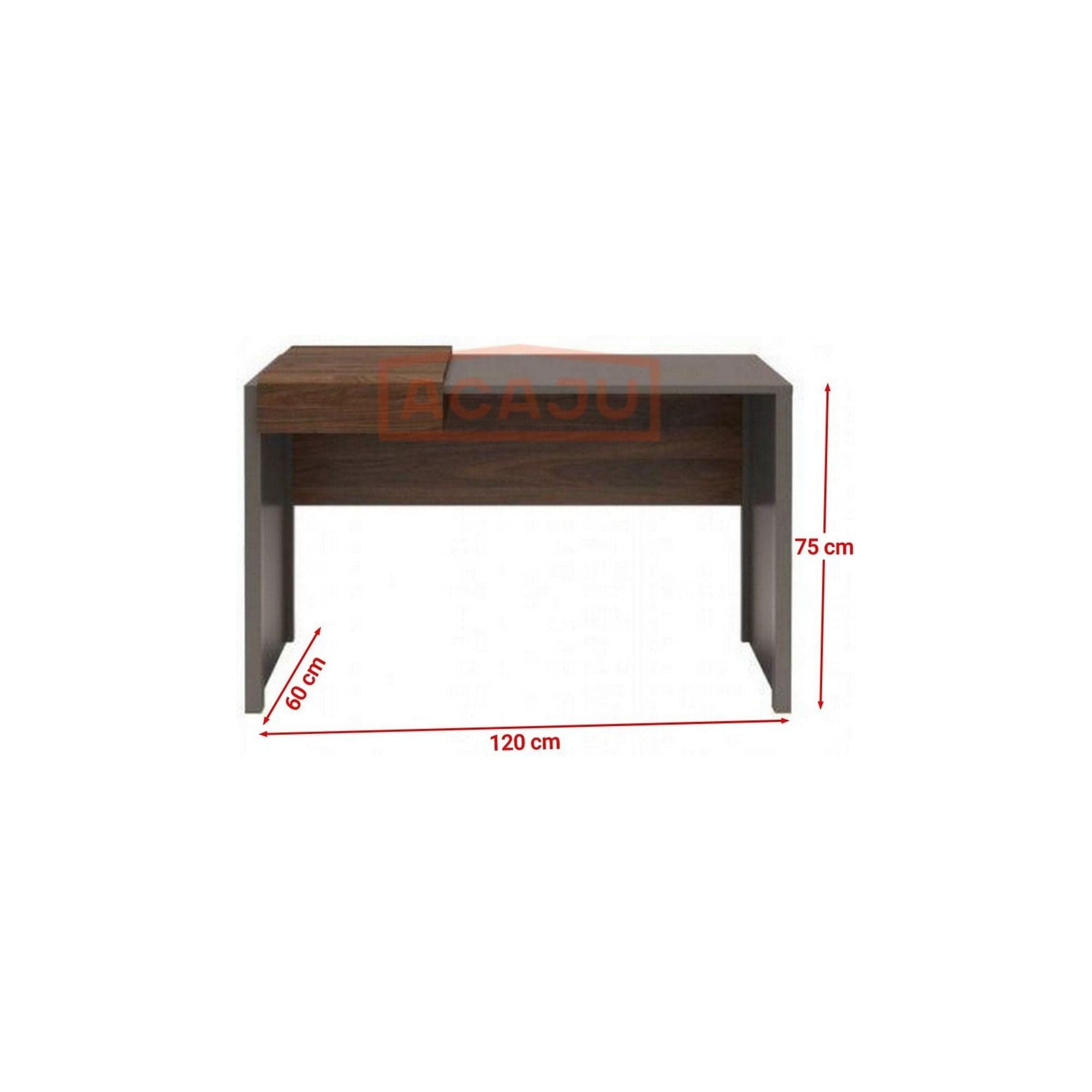 PRODUS RESIGILAT - Birou AUTHOR, gri/stejar, PAL, 120x60x75 cm