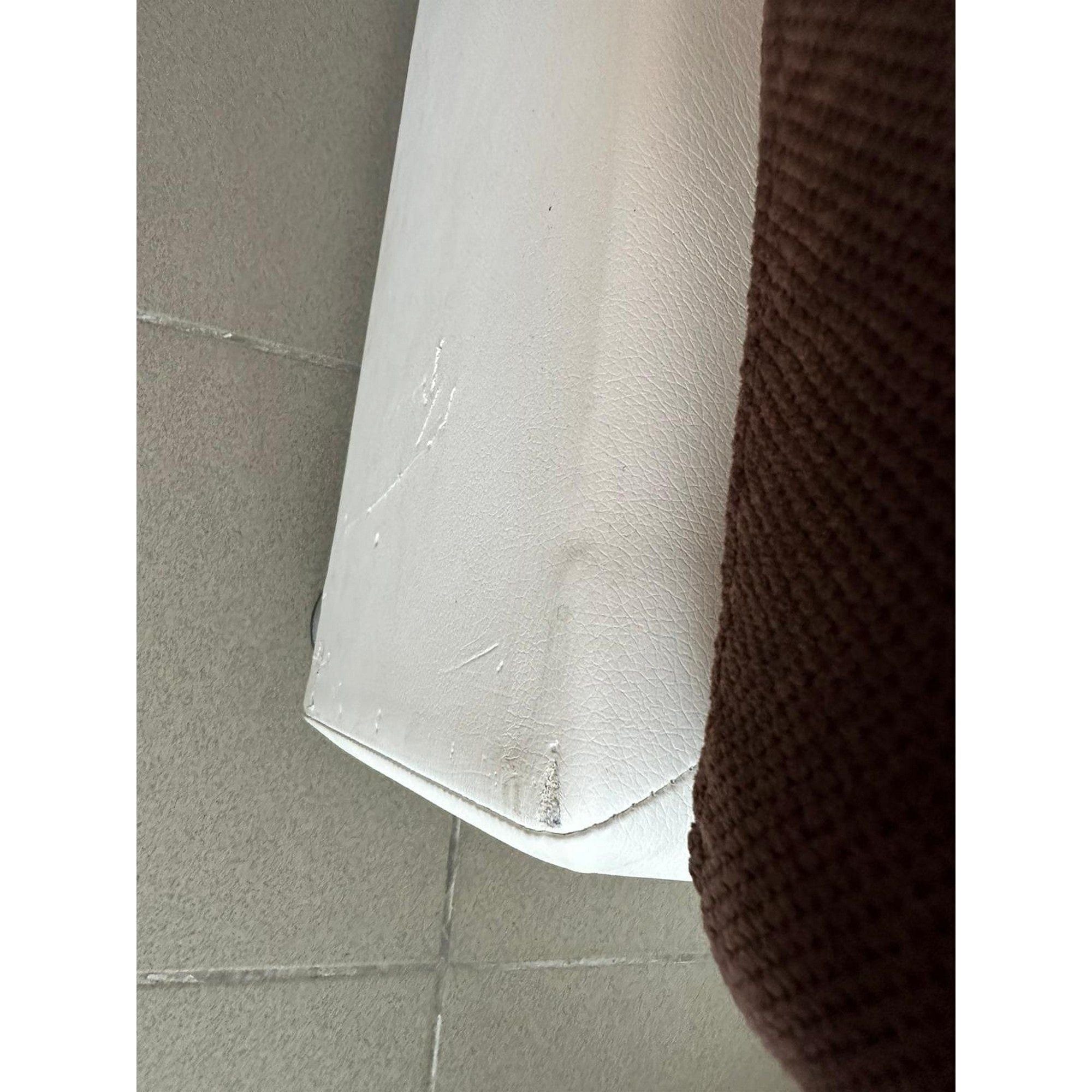 PRODUS RESIGILAT - Canapea fixa CHOCCO C2, alb/maro, stofa clasica/piele ecologica, fara brate
