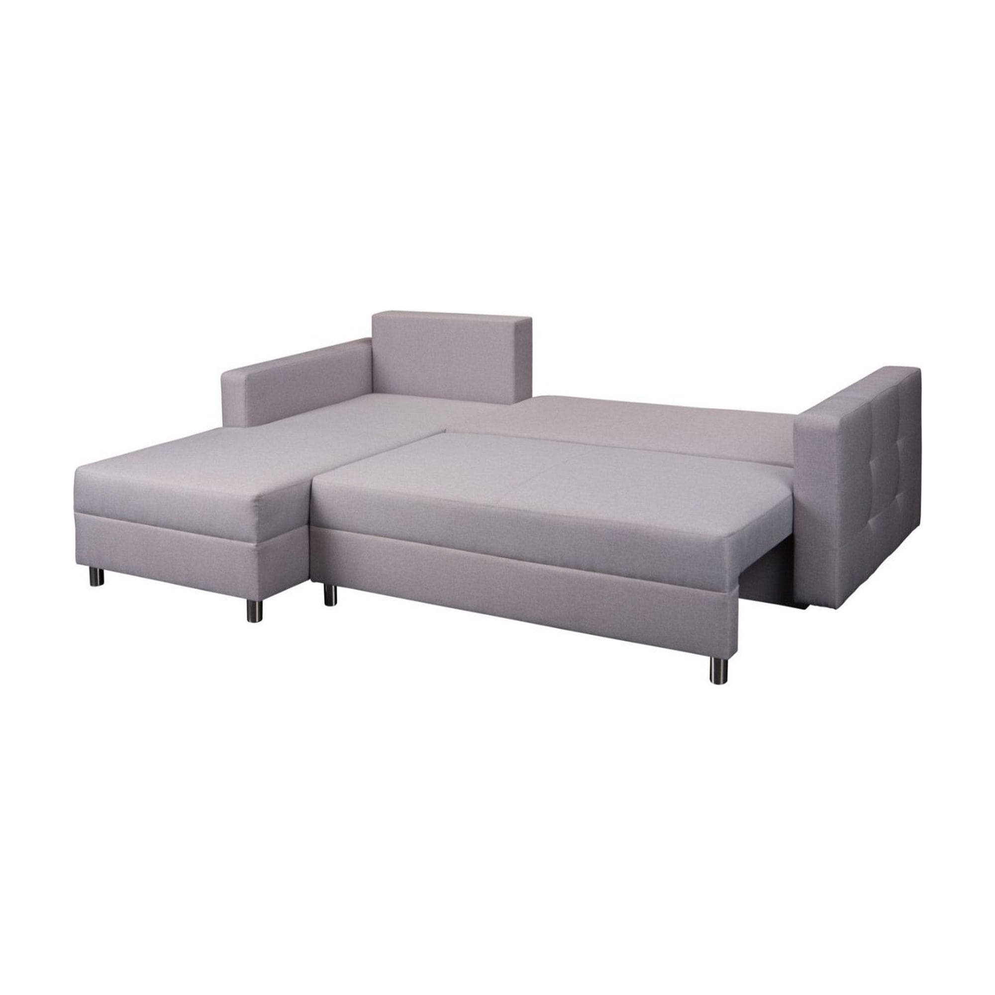 PRODUS RESIGILAT - Coltar extensibil ARON, sezlong stanga, stofa clasica rosie - METRO 59/piele ecologica alba - BRANCO 19, 250x160x75 cm