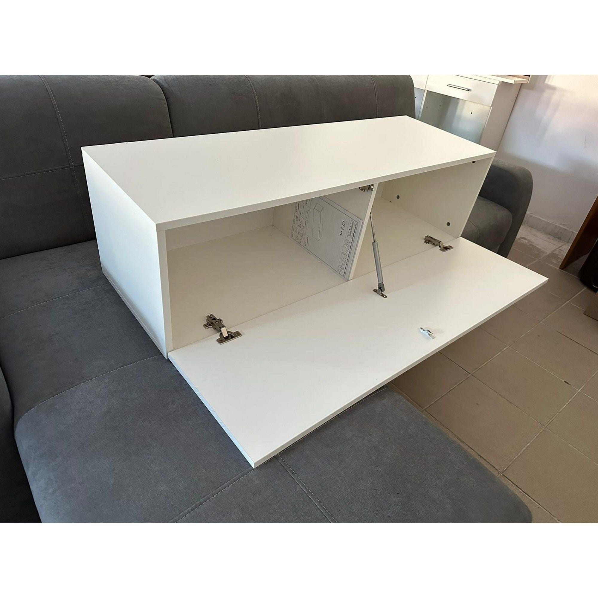 PRODUS RESIGILAT - Comoda TV LIFE, alb, PAL, 300x42x35 cm