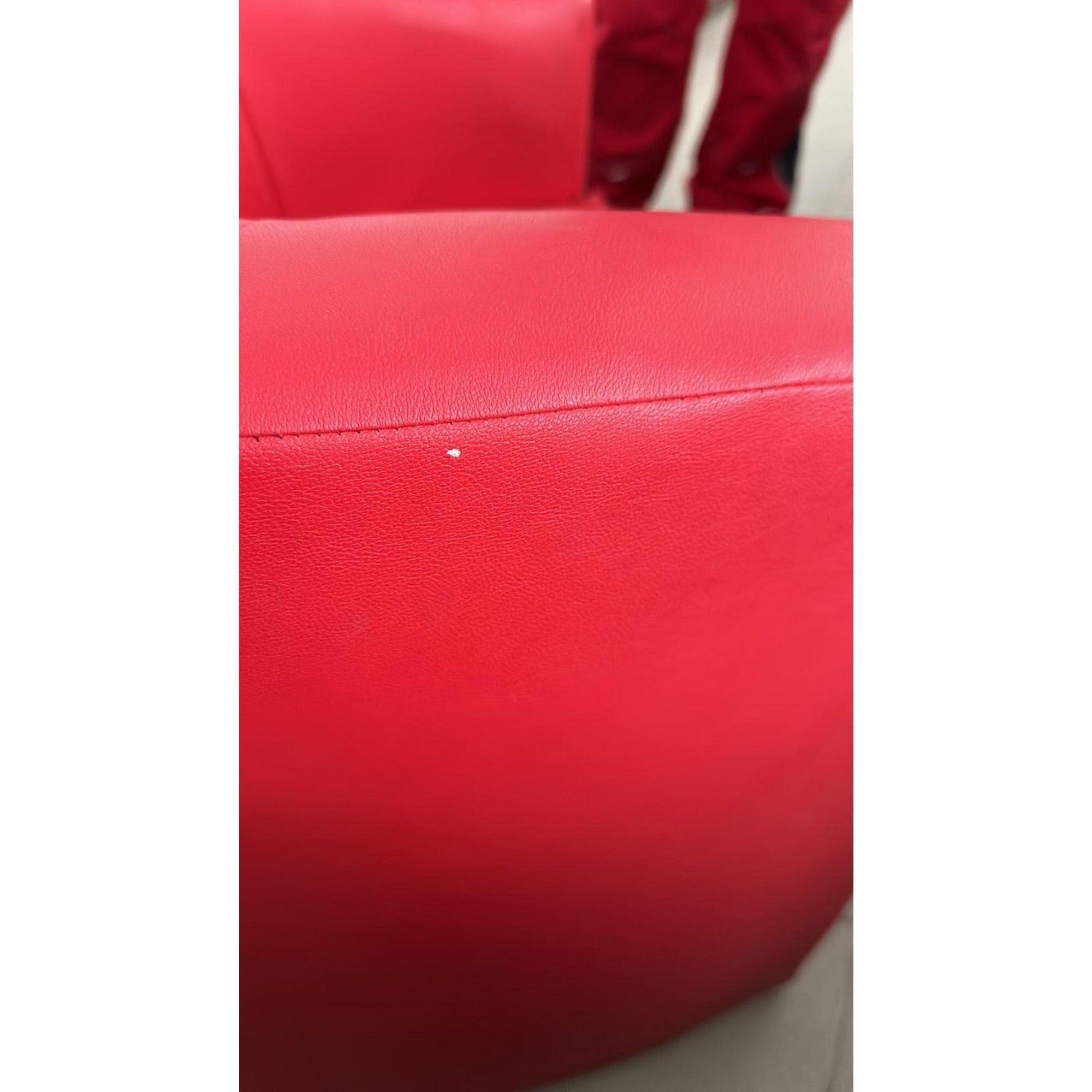PRODUS RESIGILAT - Fotoliu Olga, rosu, piele ecologica, 68x68x68 cm