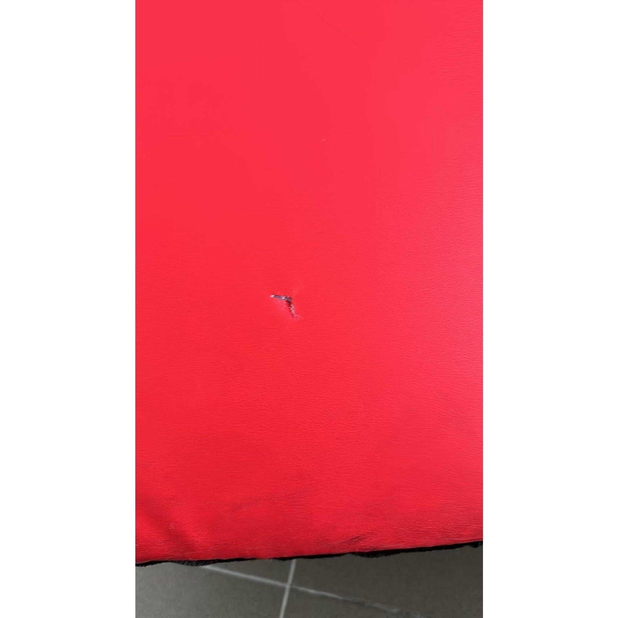 PRODUS RESIGILAT - Fotoliu Olga, rosu, piele ecologica, 68x68x68 cm