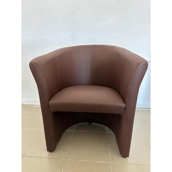 PRODUS RESIGILAT - Fotoliu TM-1, piele ecologica maro, 67x60x76 cm