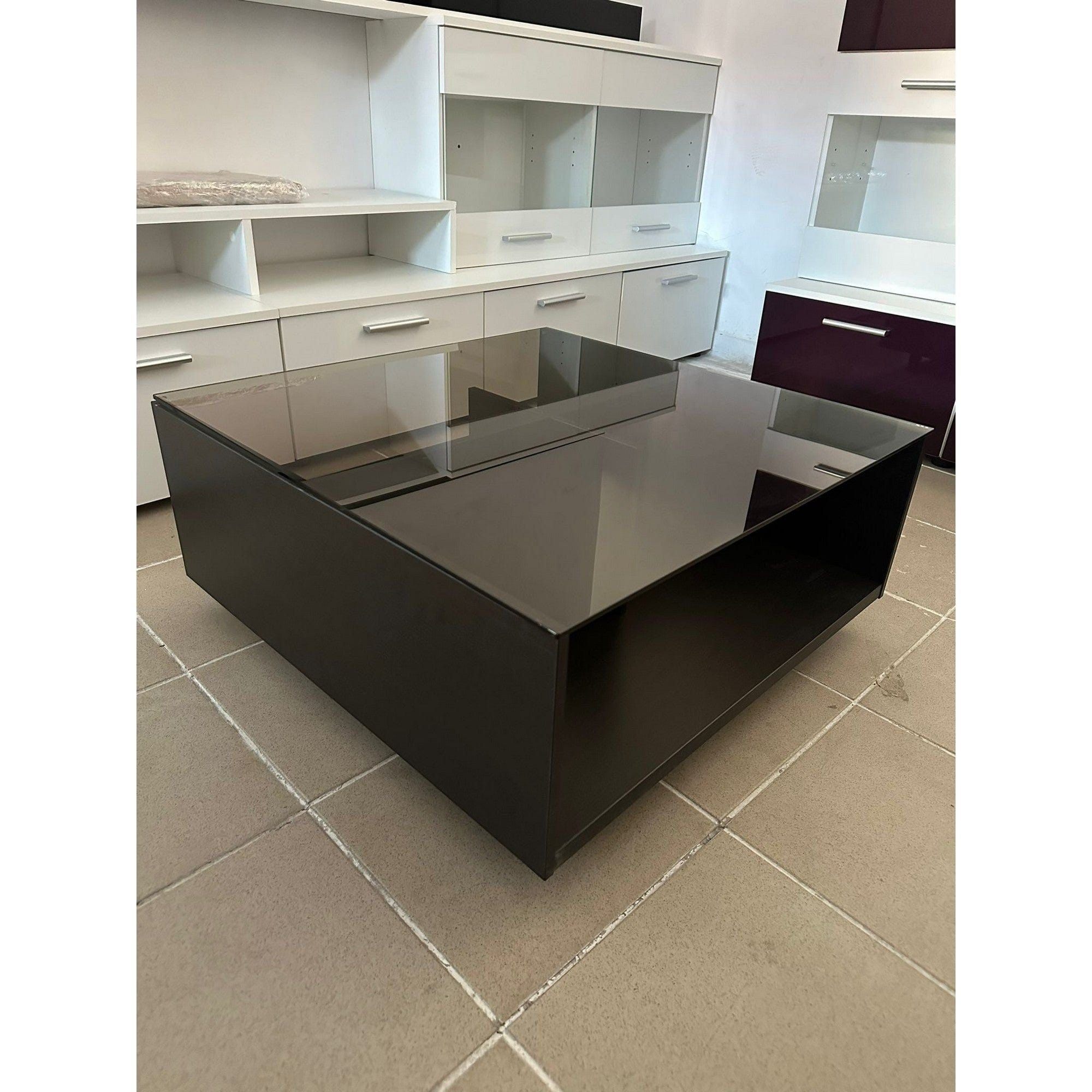PRODUS RESIGILAT - Masuta cafea TOP, wenge, sticla/PAL, 70x70x30 cm