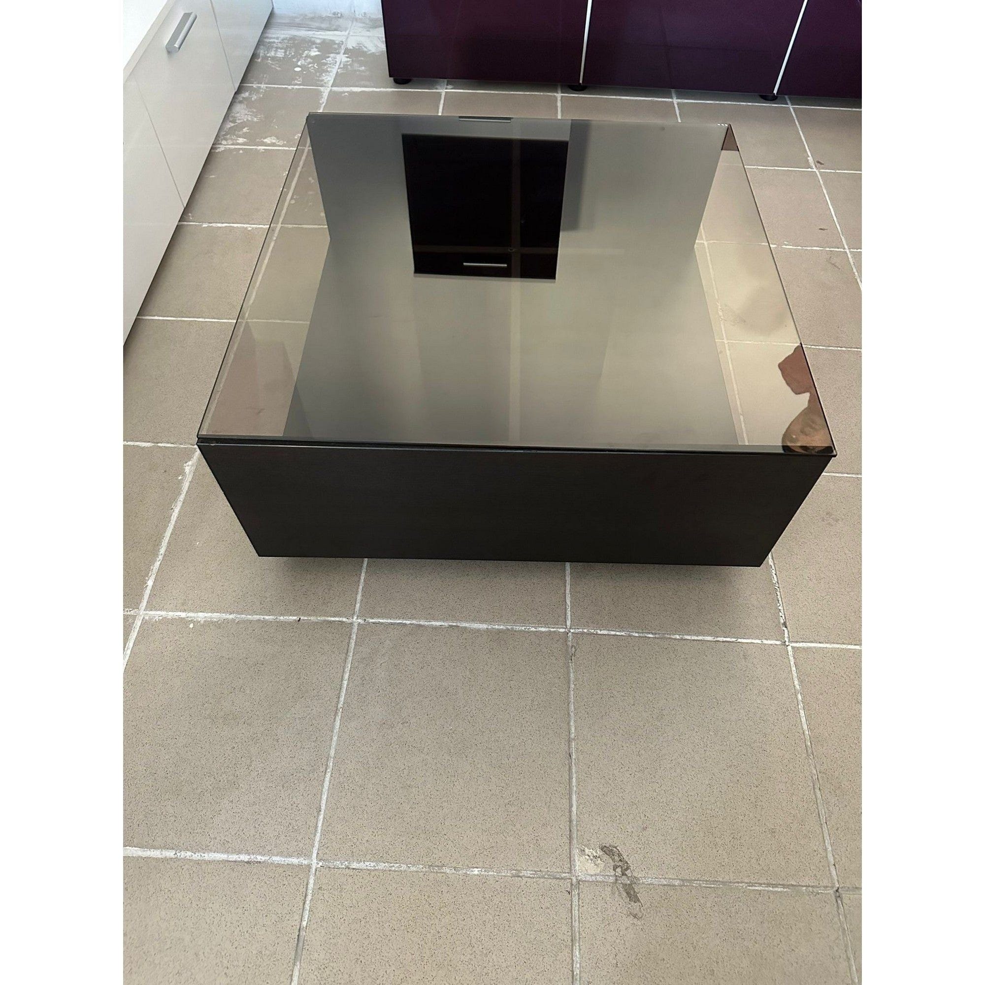 PRODUS RESIGILAT - Masuta cafea TOP, wenge, sticla/PAL, 70x70x30 cm