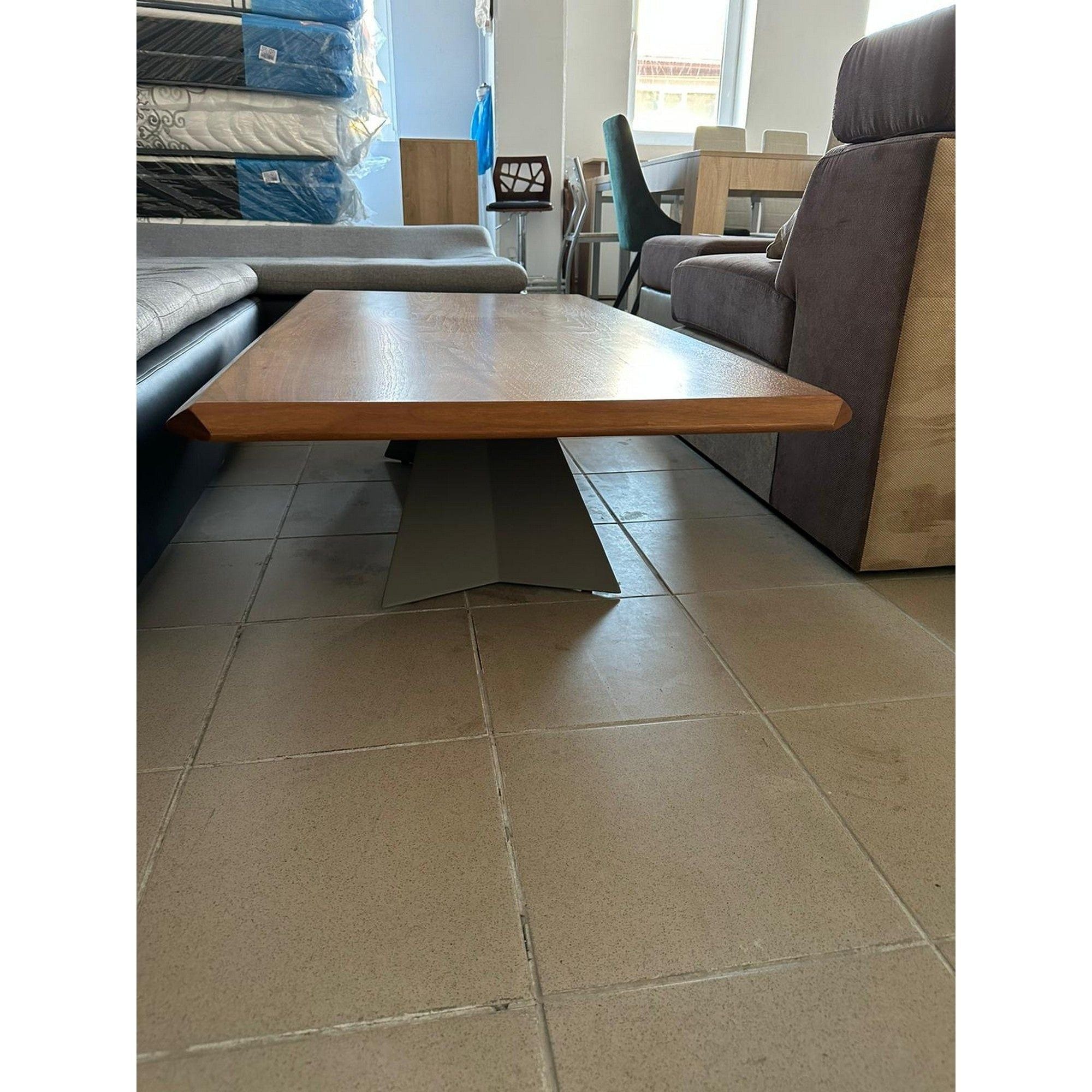 PRODUS RESIGILAT - Masuta de cafea PALATIN J1800, nuc/gri, metal, 130x70x37 cm