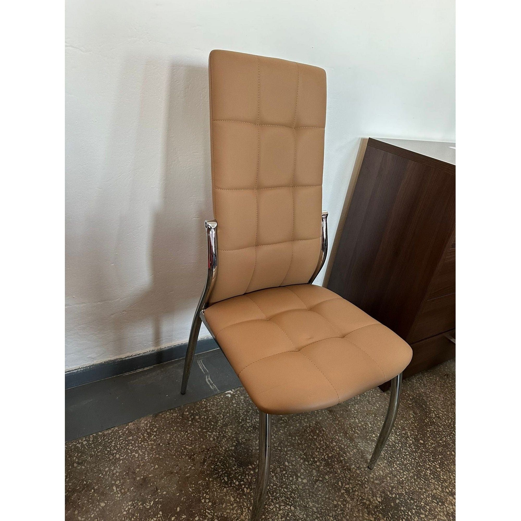PRODUS RESIGILAT - Scaun B30, maro/crom, piele ecologica/otel