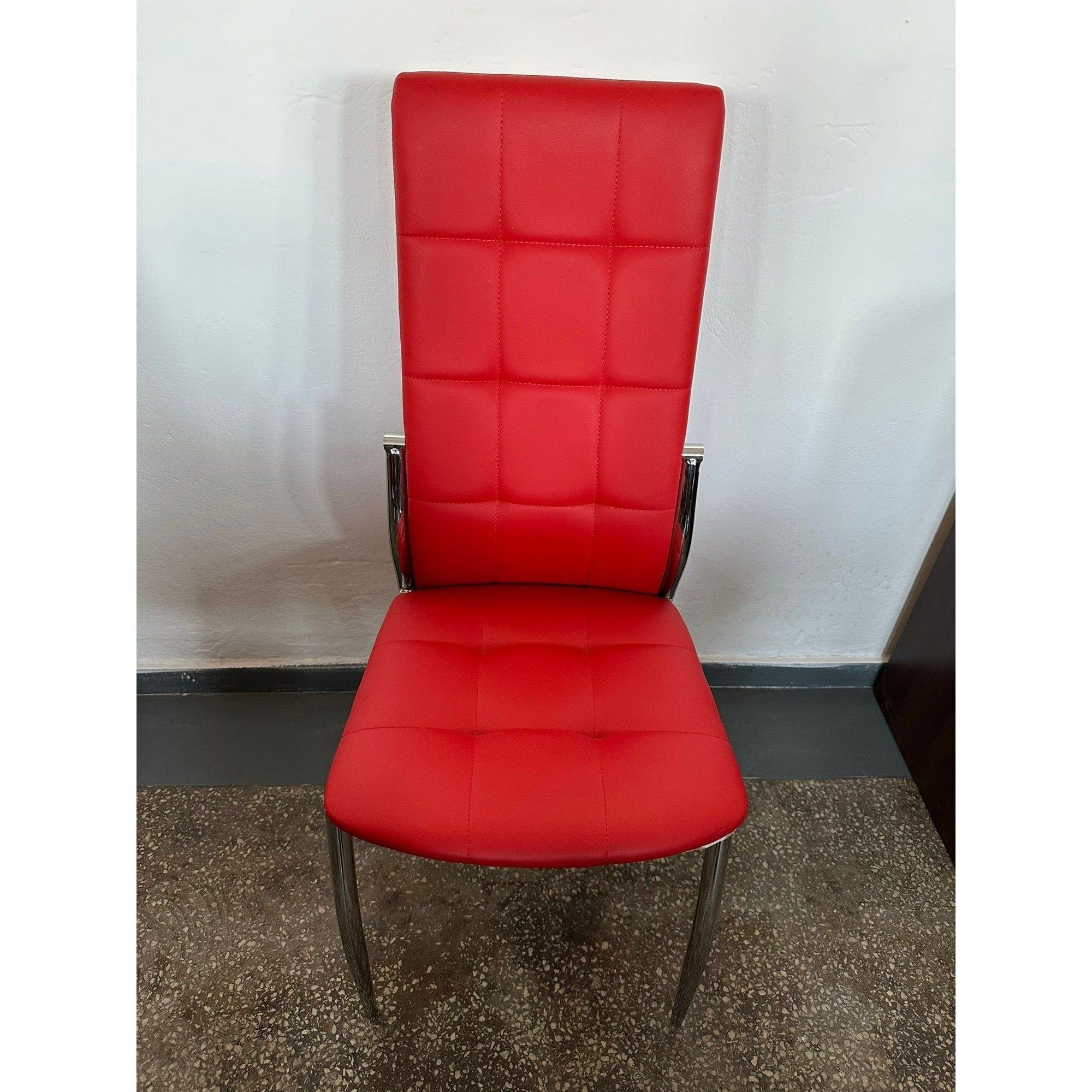 PRODUS RESIGILAT - Scaun B30, rosu/crom, piele ecologica/otel