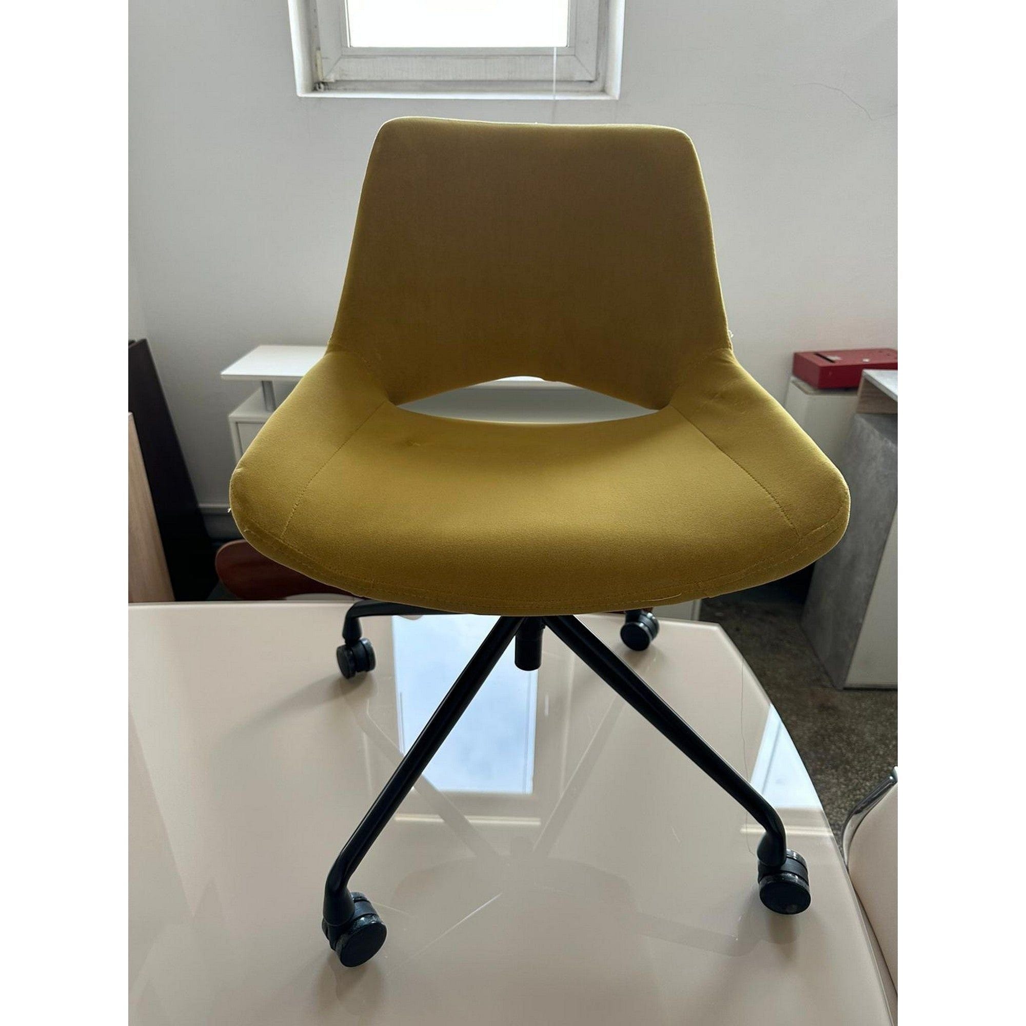 PRODUS RESIGILAT - Scaun de birou SCORPIO galben, 49/53x75/82x44/51 cm