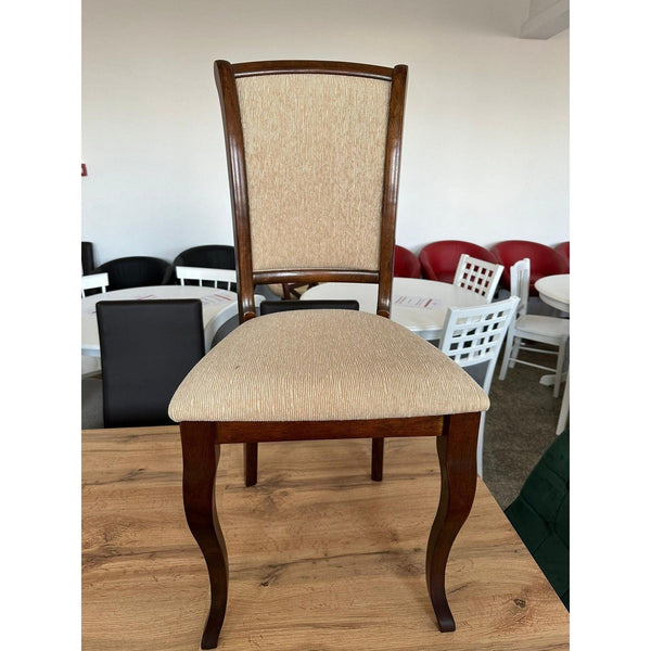 PRODUS RESIGILAT - Scaun din lemn masiv cu finisaj nuc MN-SC, 45X42X96