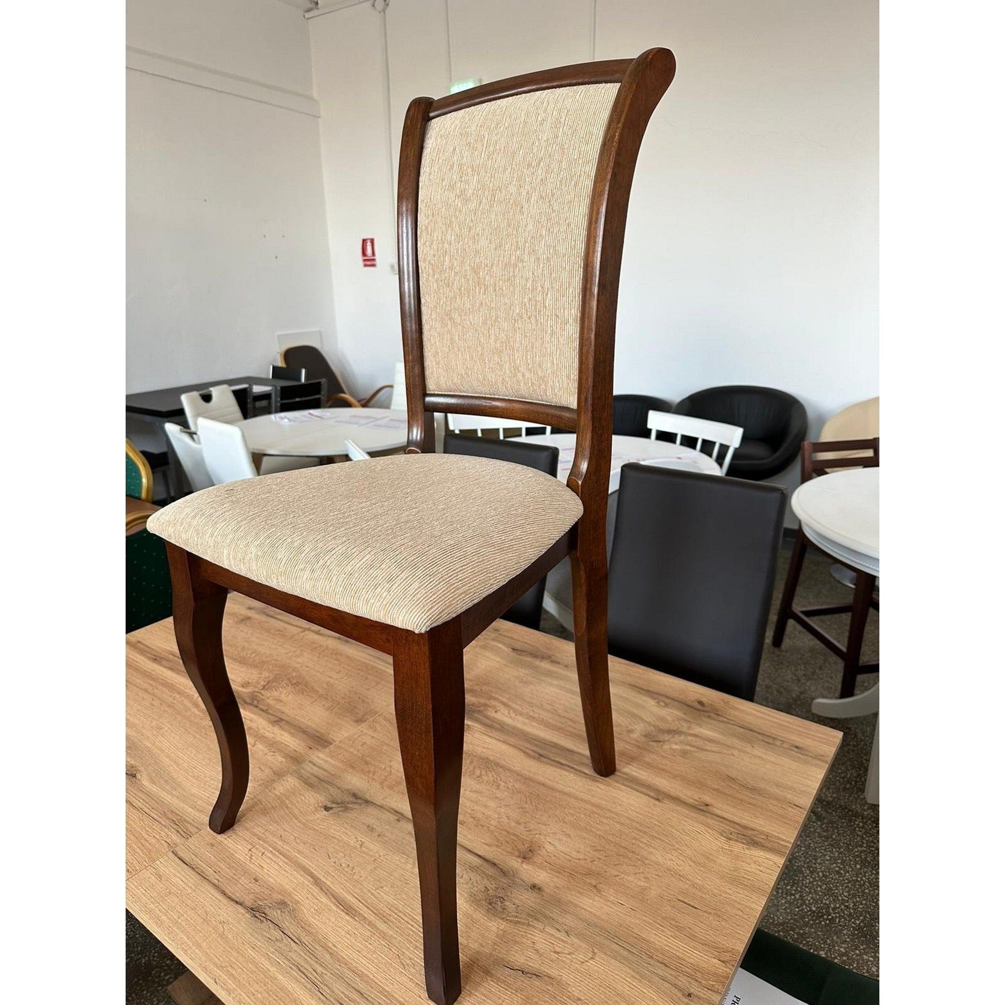 PRODUS RESIGILAT - Scaun din lemn masiv cu finisaj nuc MN-SC, 45X42X96