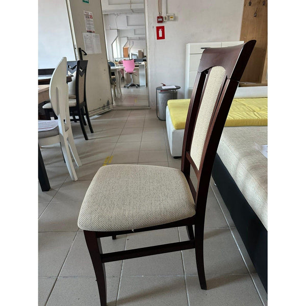 PRODUS RESIGILAT - Scaun Konrad, nuc/bej, stofa clasica/lemn de fag, 46x45x100 cm