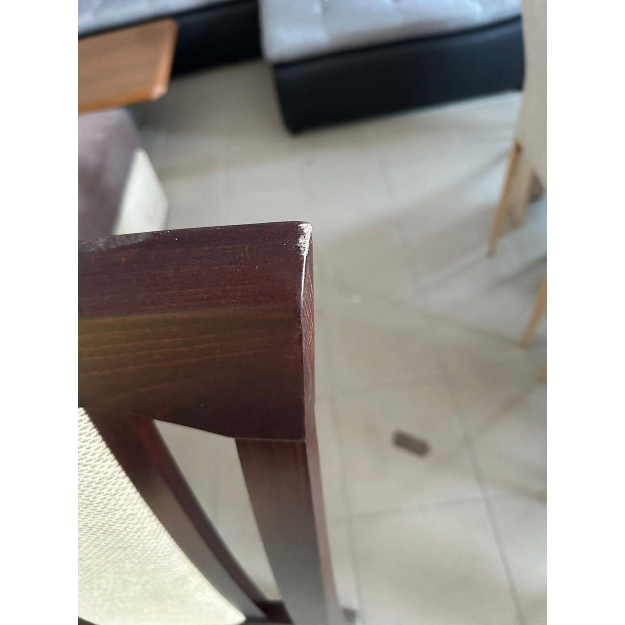 PRODUS RESIGILAT - Scaun Konrad, nuc/bej, stofa clasica/lemn de fag, 46x45x100 cm