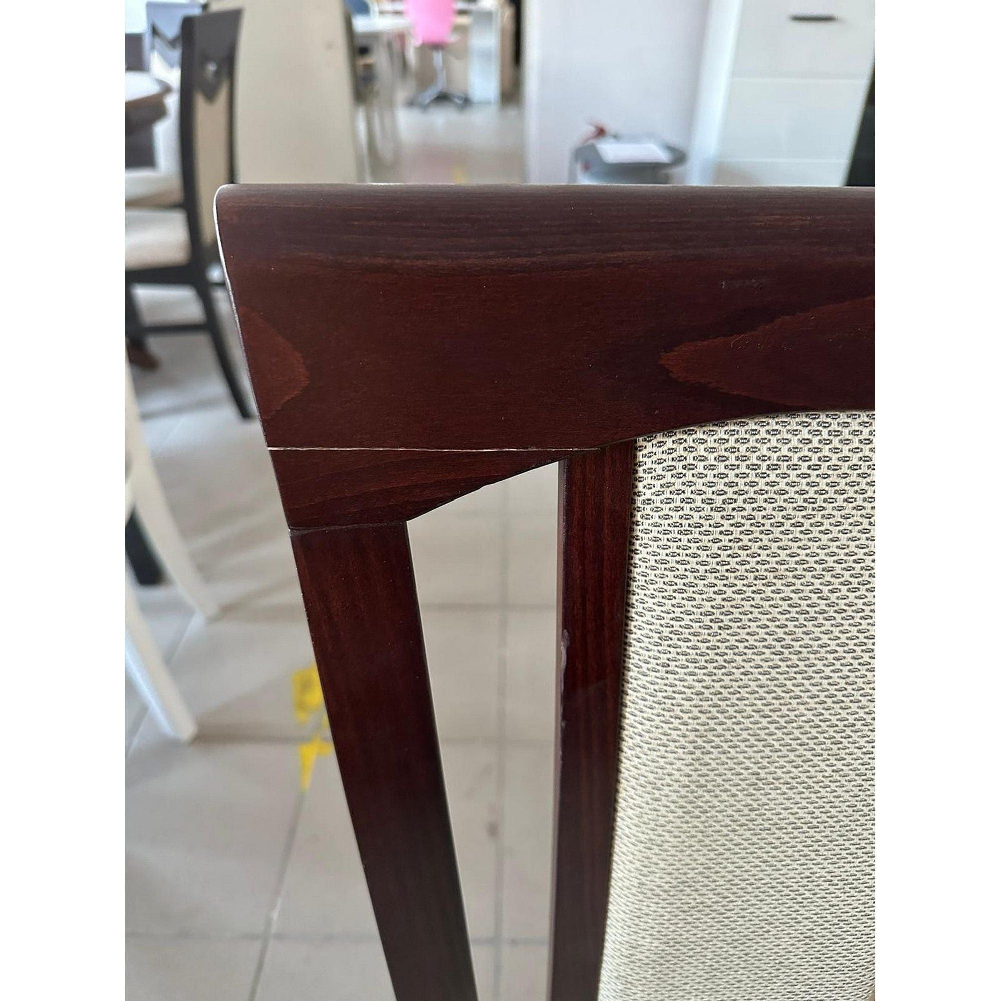 PRODUS RESIGILAT - Scaun Konrad, nuc/bej, stofa clasica/lemn de fag, 46x45x100 cm