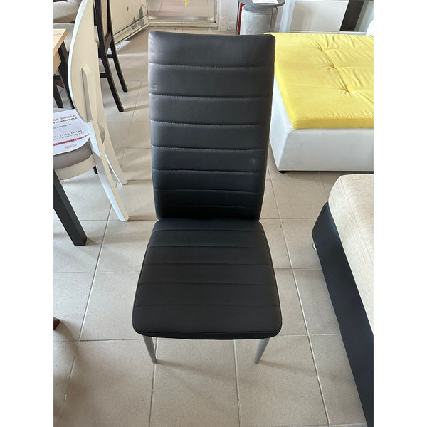 PRODUS RESIGILAT - Scaun tapitat H261 BIS, negru, piele ecologica, 40x38x96 cm