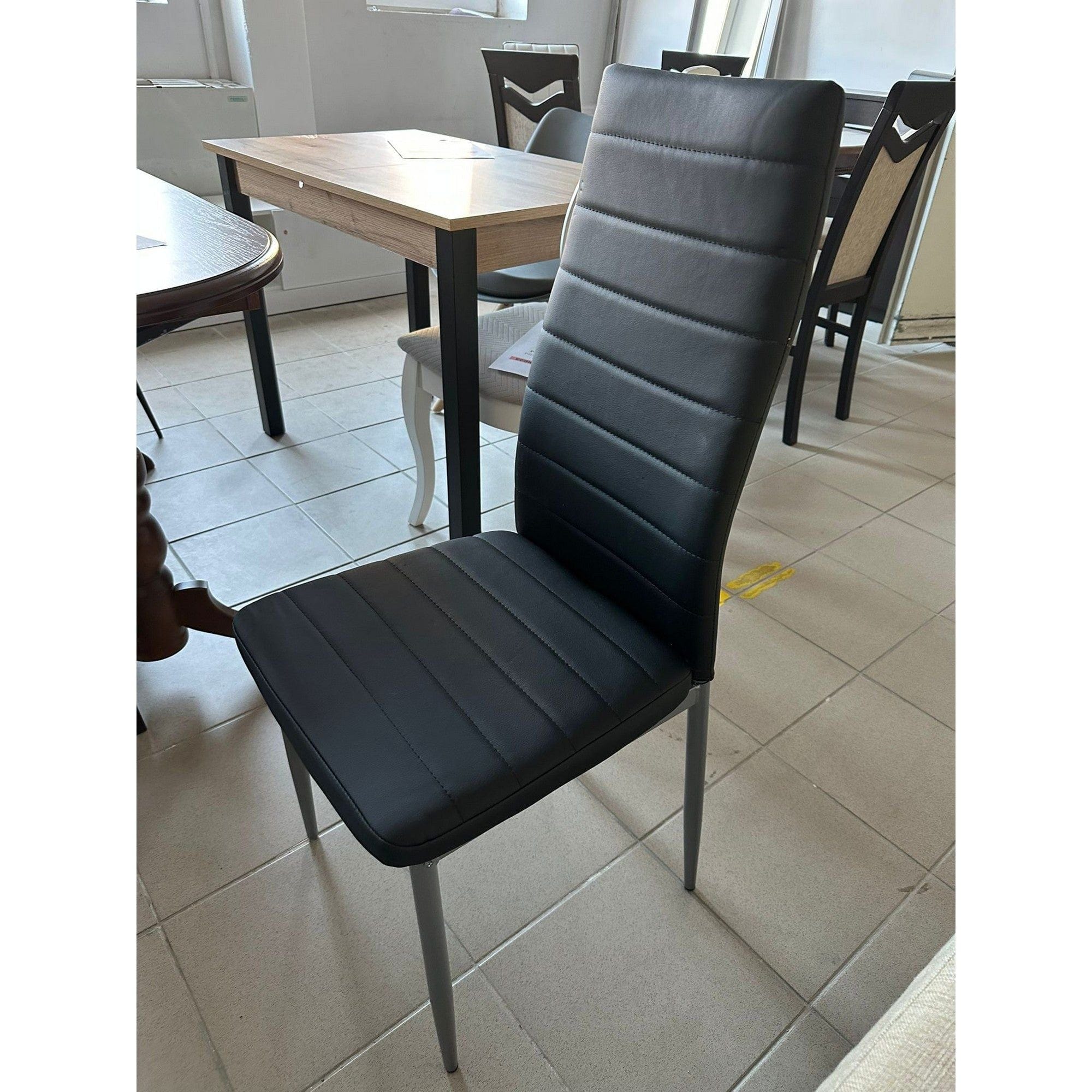 PRODUS RESIGILAT - Scaun tapitat H261 BIS, negru, piele ecologica, 40x38x96 cm