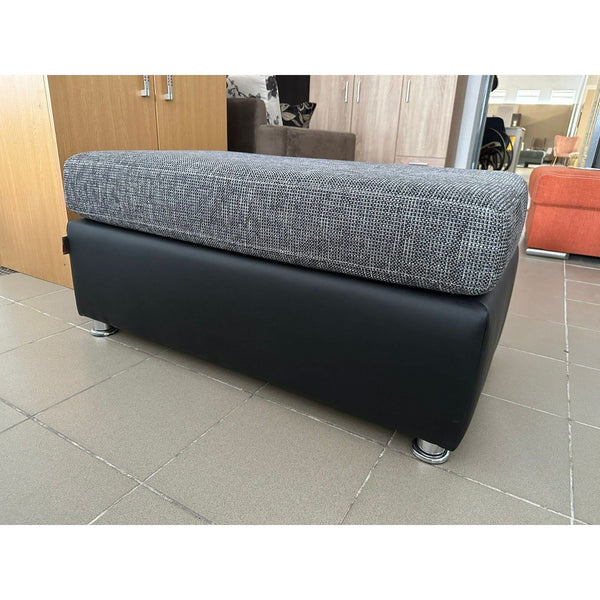 PRODUS RESIGILAT - Taburet T03GUGX00000000R2, gri/negru, piele ecologica/stofa, 100x60x45 cm