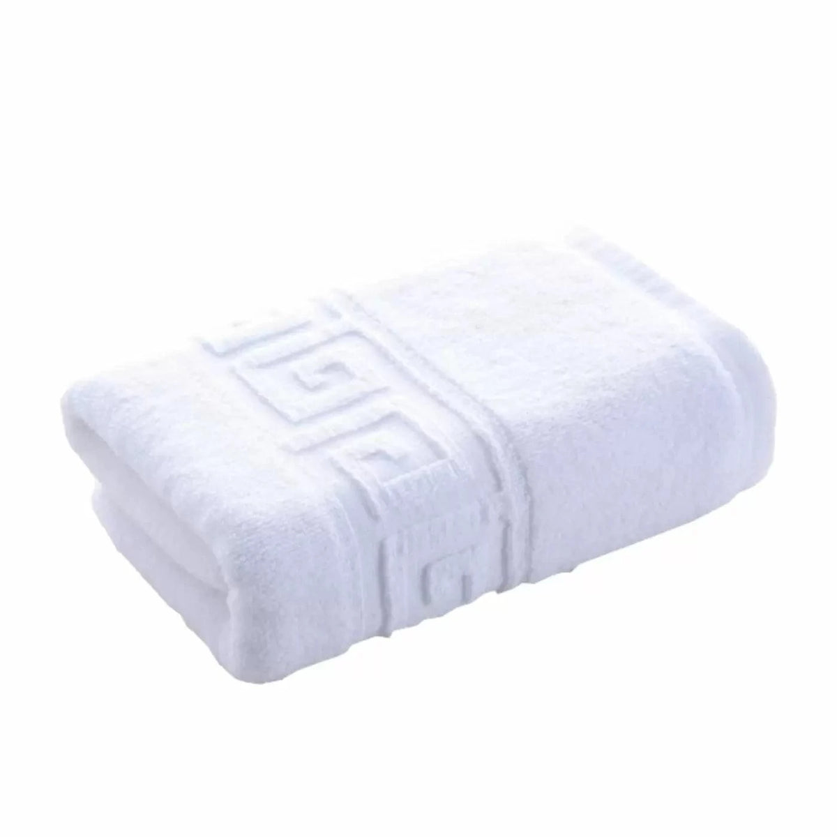 Prosop baie GREEK BORDER, alb, bumbac, 550 g/m², 50x90 cm