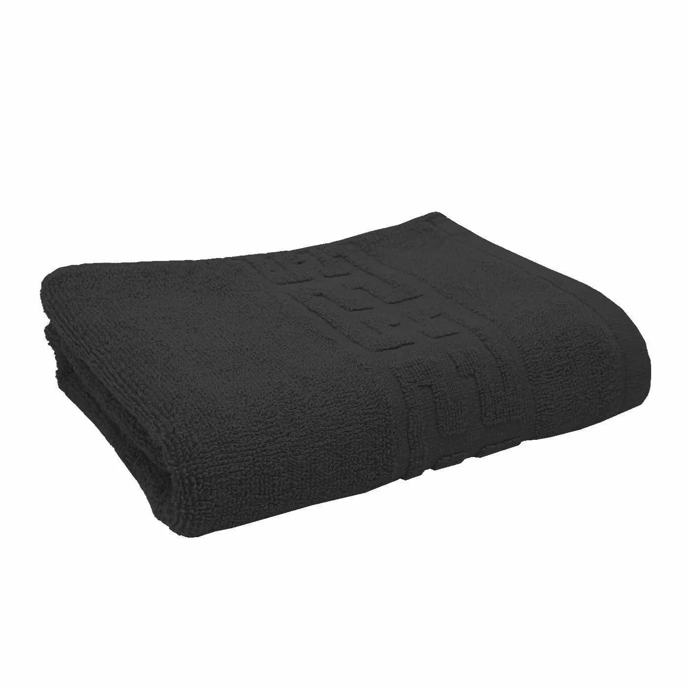 Prosop baie GREEK BORDER, negru, bumbac, 70x140 cm