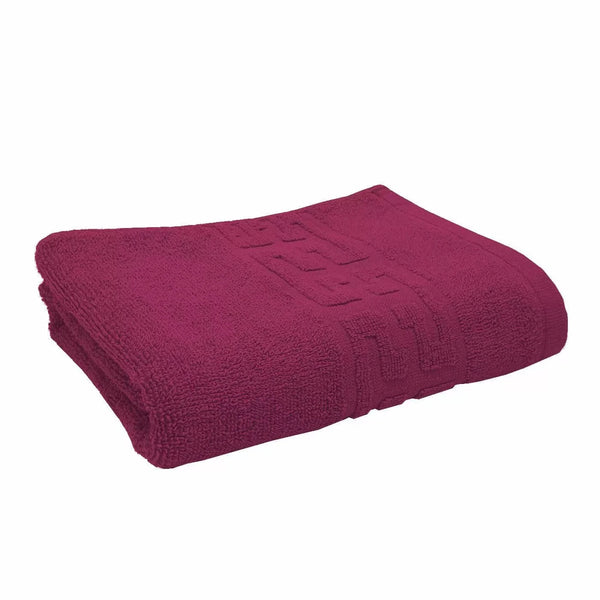 Prosop baie GREEK BORDER, visiniu, bumbac, 50x90 cm