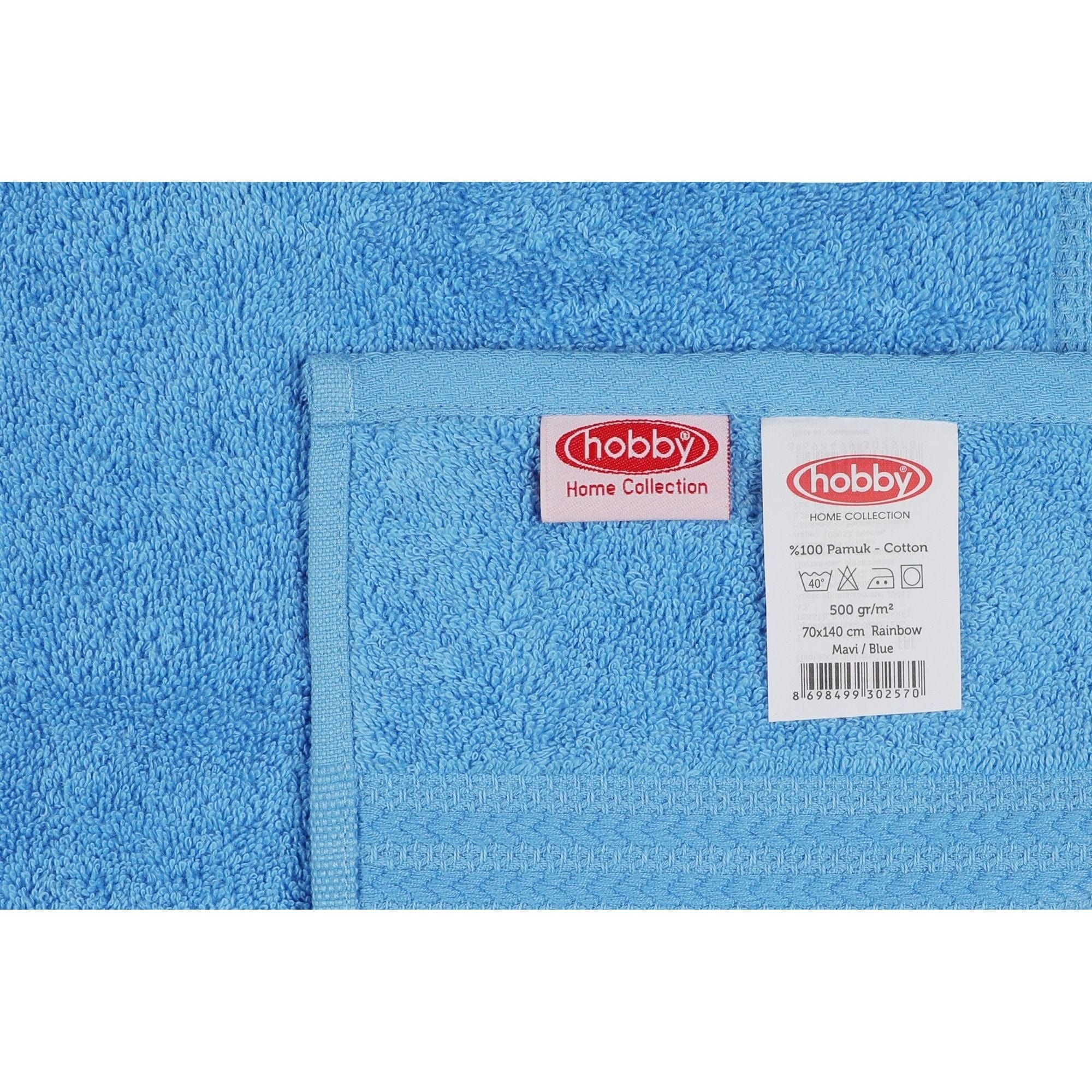 Prosop baie RAINBOW, albastru, bumbac, 70x140 cm