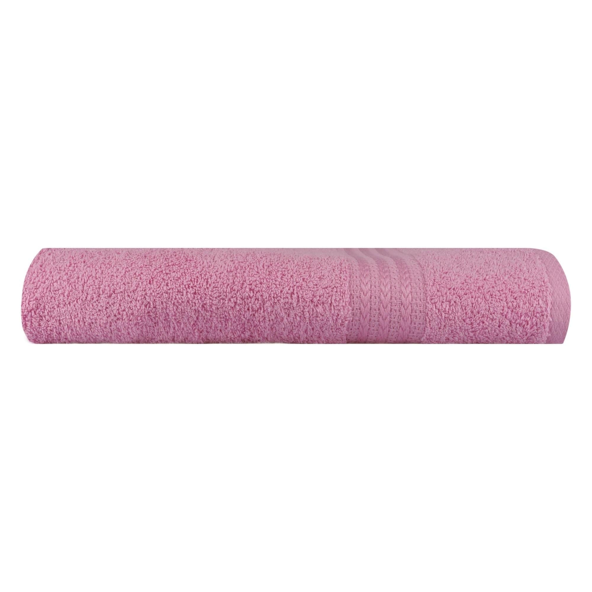 Prosop baie RAINBOW, roz, bumbac, 70x140 cm
