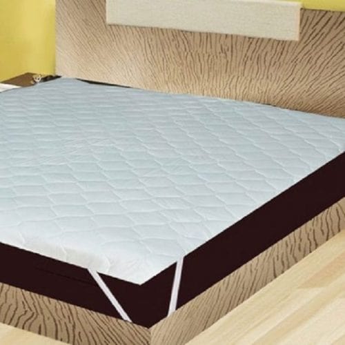 Protectie pat matlasata ULTRASONIC 100GSM, alb, bumbac, 90x200 cm