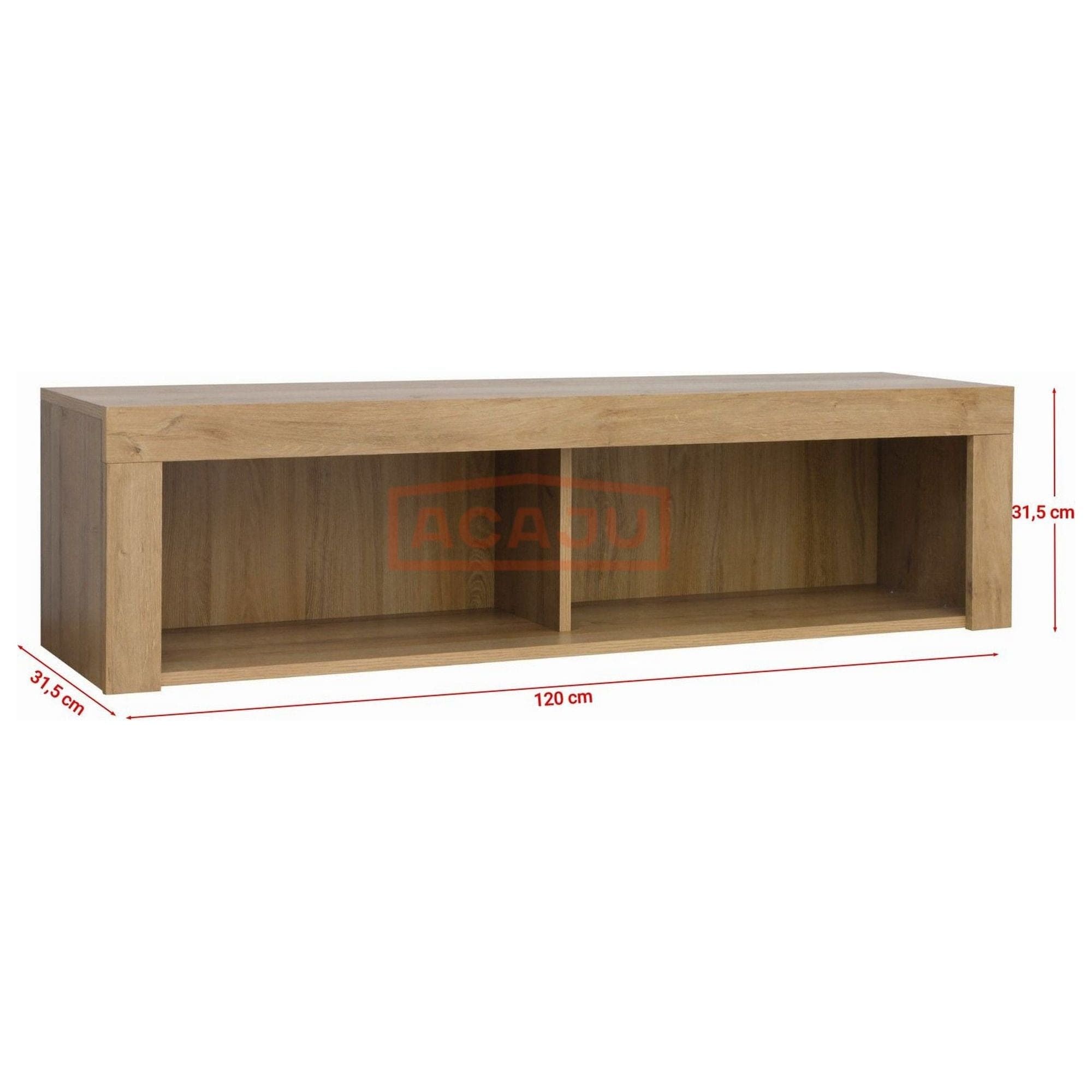 Raft BALDER, stejar riviera, PAL, 120x32x32 cm