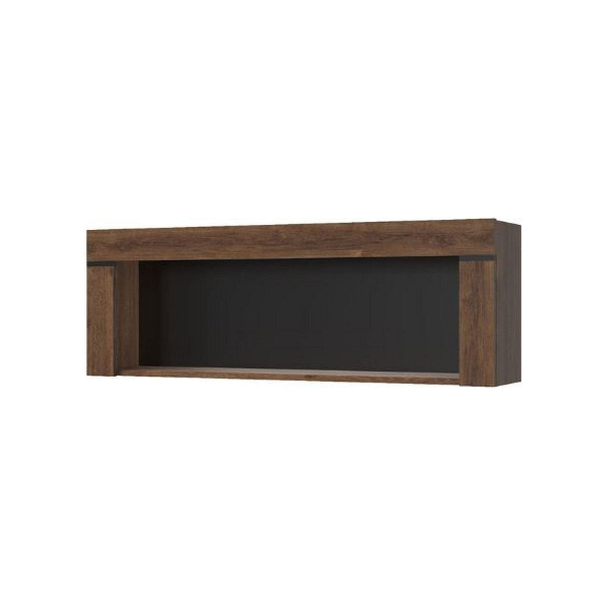 Raft BRASS, stejar brun, PAL, 160x23x39 cm